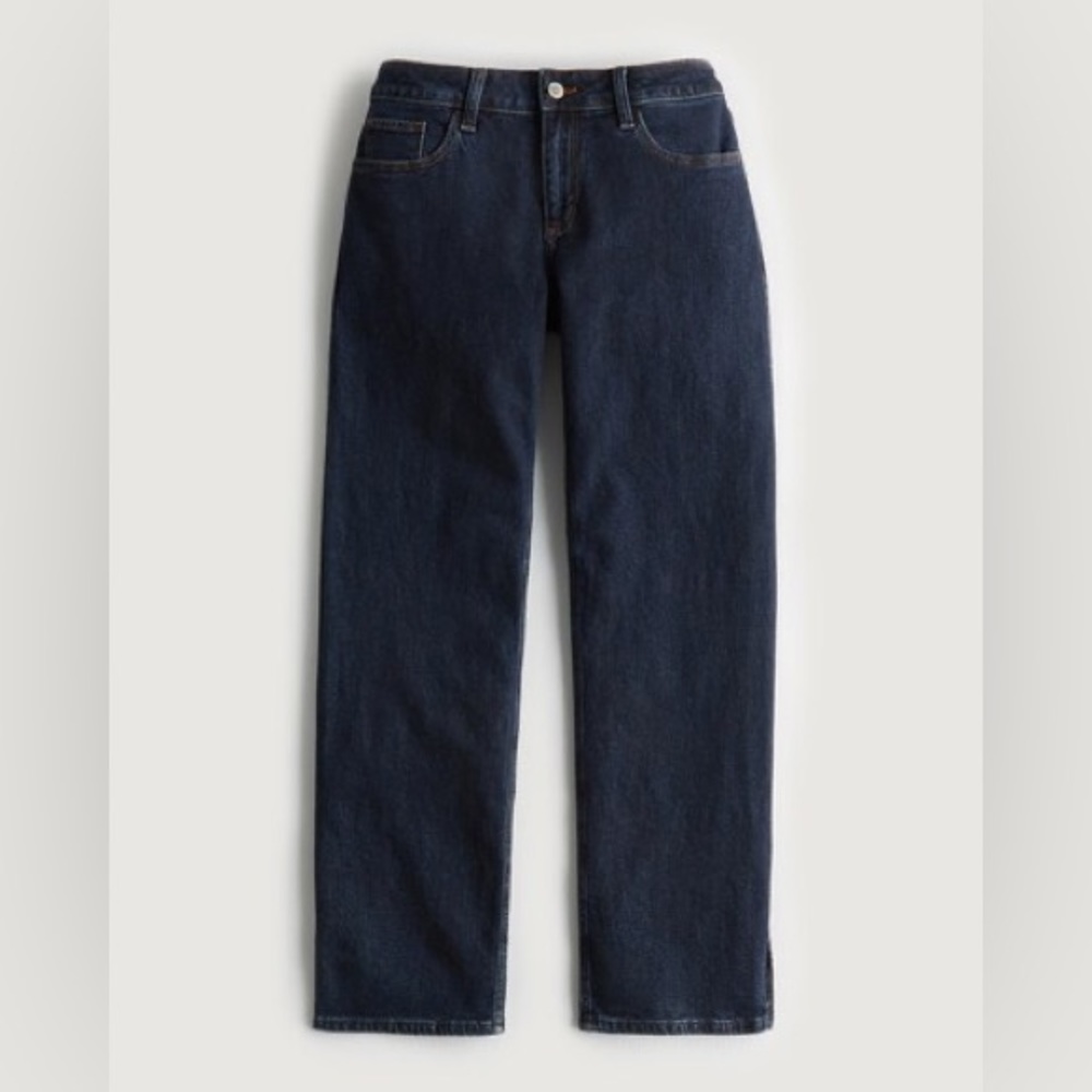 HOLLISTER LOW RISE DARK WASH Y2K DAD JEANS